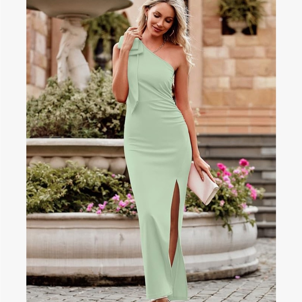One Shoulder Long Formal Women's Dress